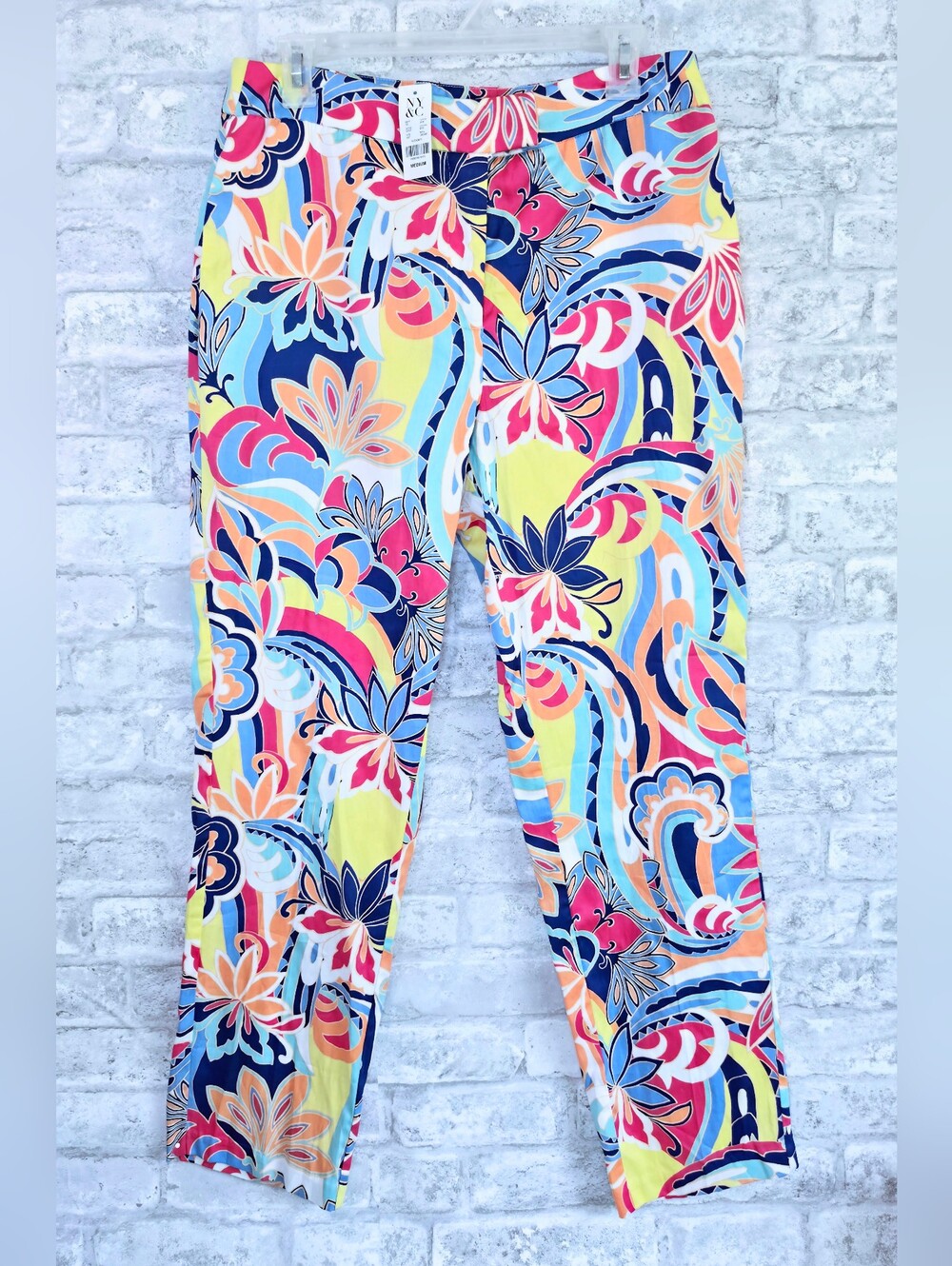 New York & Company Women's Vibrant Floral Pants Size Medium New With Tags